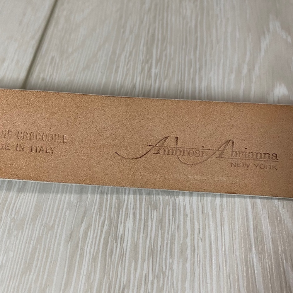 Ambrosi Abrianna white crocodile leather belt XS - Picture 7 of 16